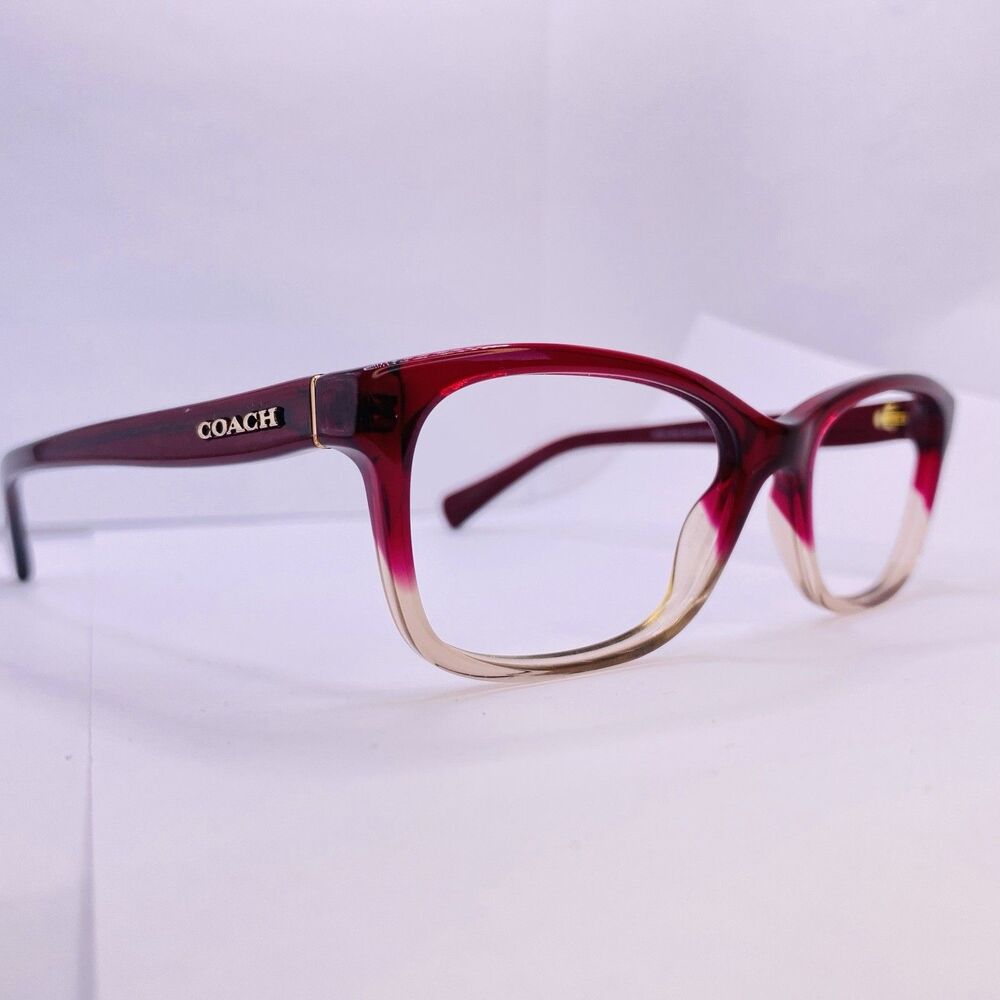 Coach Eyeglasses HC 6089 5484 Red Sand Gradient 51 [] 16 135 Ruby Red Authentic